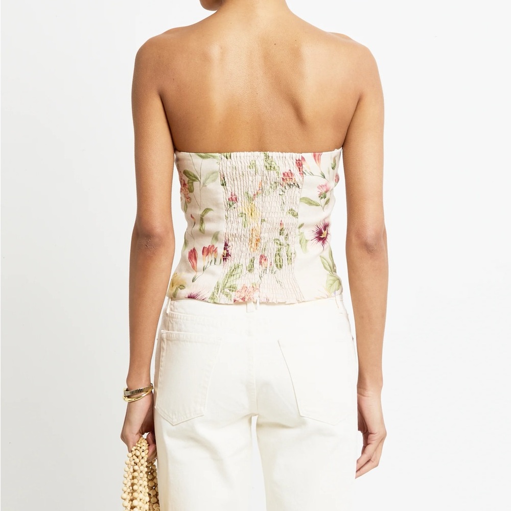 Floral strapless top - Picture 3 of 8